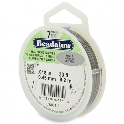 7 Strand Beadalon Wire 0.018 Bright 30 ft 7 Strand Beadalon Wire 0.018 Bright 30 ft