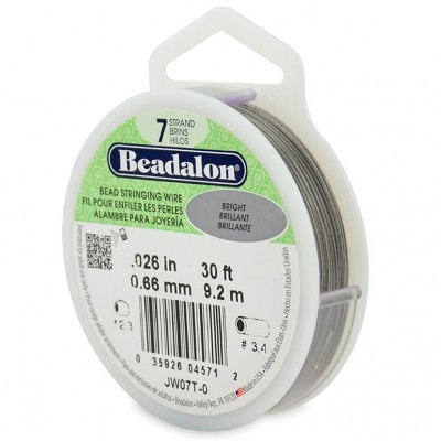 7 Strand Beadalon Wire 0.026 Bright 30 ft 7 Strand Beadalon Wire 0.026 Bright 30 ft