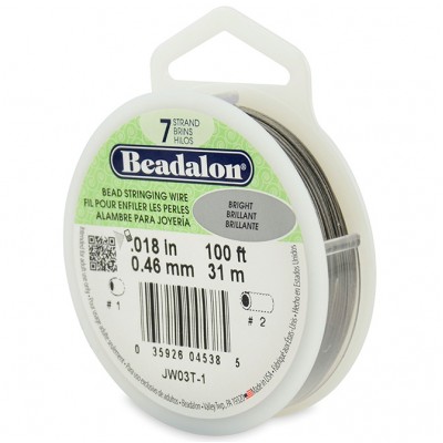 7 Strand Beadalon Wire 0.018 Bright 100 ft 7 Strand Beadalon Wire 0.018 Bright 100 ft