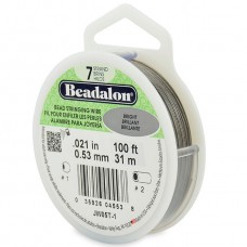 7 Strand Beadalon Wire 0.021 Bright 100 ft