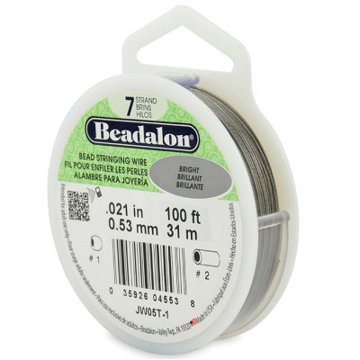 7 Strand Beadalon Wire 0.021 Bright 100 ft 7 Strand Beadalon Wire 0.021 Bright 100 ft