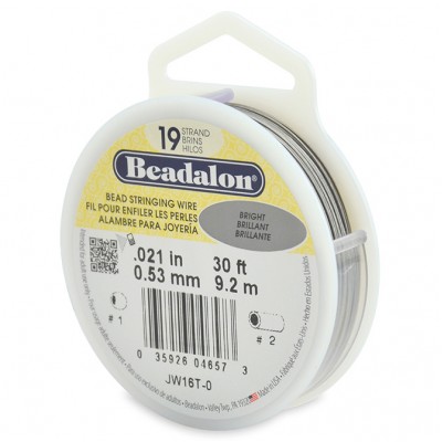 19 Strand Beadalon Wire 0.021 Bright 30 ft 19 Strand Beadalon Wire 0.021 Bright 30 ft
