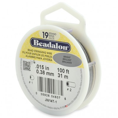 19 Strand Beadalon Wire 0.015 Bright 100 ft 19 Strand Beadalon Wire 0.015 Bright 100 ft