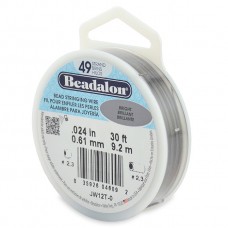 49 Strand Beadalon Wire 0.024 Bright 30 ft