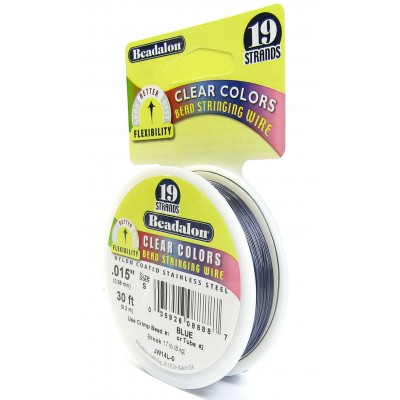 19 Strand Beadalon Wire 0.015 Blue 30 ft 19 Strand Beadalon Wire 0.015 Blue 30 ft