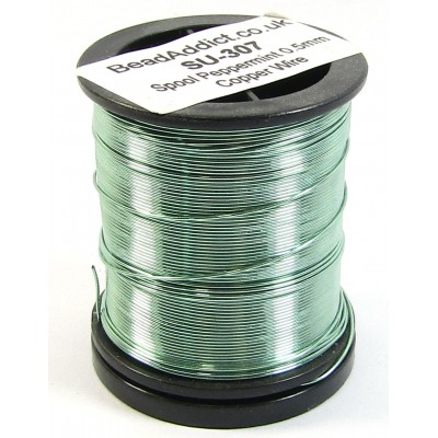 1 Spool Peppermint 0.5mm Copper Jewellery Wire