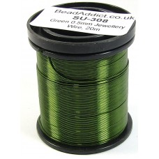 1 Spool Green 0.5mm Copper Jewellery Wire