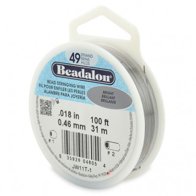 49 Strand Beadalon Wire 0.018 Bright 100 ft