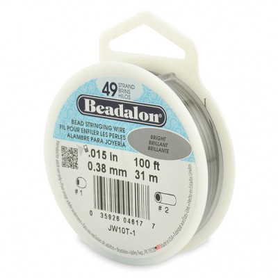 49 Strand Beadalon Wire 0.015 Bright 100 ft 49 Strand Beadalon Wire 0.015 Bright 100 ft
