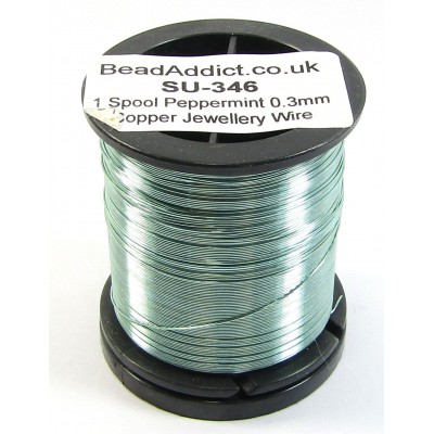 1 Spool Peppermint 0.3mm Copper Jewellery Wire