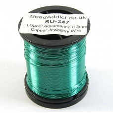 1 Spool Aquamarine Green 0.3mm Copper Jewellery Wire