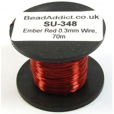 1 Spool Ember Red 0.3mm Copper Jewellery Wire