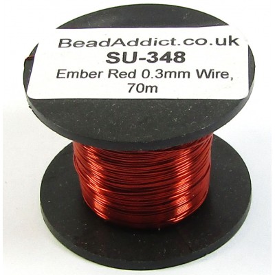 1 Spool Ember Red 0.3mm Copper Jewellery Wire