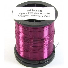 1 Spool Fuchsia  0.3mm Copper Jewellery Wire