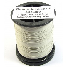 1 Spool Vanilla 0.3mm Copper Jewellery Wire