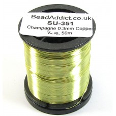 1 Spool Champagne 0.3mm Copper Jewellery Wire