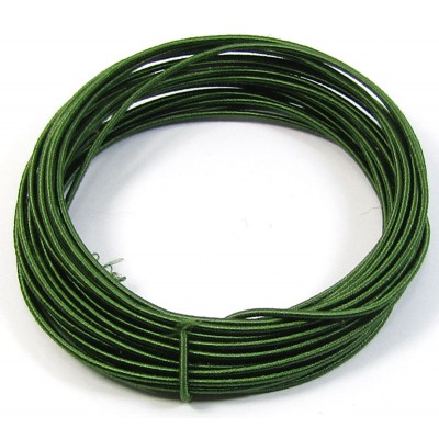 Coil Forest Green Silk Covered Aluminium Wire 0.9mm