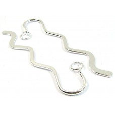 1 Silvertone Squiggle Bookmark for Beads 