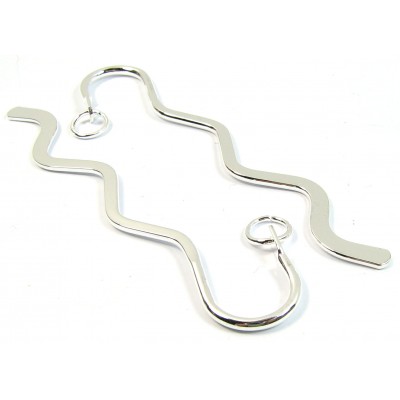 1 Silvertone Squiggle Bookmark for Beads 