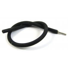 Hollow 4mm Rubber Tube/ Tubing Black Bracelet Size with Closure