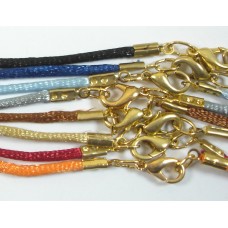 1 Satin Cord Necklace with Goldtone Clasp
