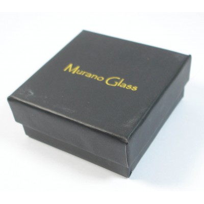 1 Jewellery Box 60mm - Gold Embossed Murano Glass - Quantity Discounts Apply