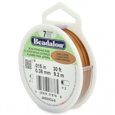 7 Strand Beadalon Wire 0.015 Satin Copper 30 ft