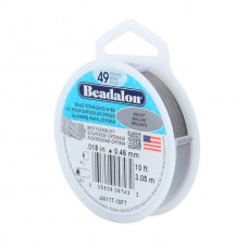 49 Strand Beadalon Wire 0.018 Bright 10 ft