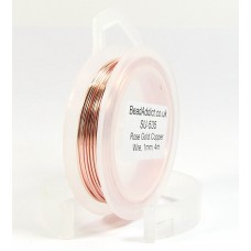 1 Spool Rose Gold Coloured Copper Jewellery Wire, 1mm 1 Spool Rose Gold Coloured Copper Jewellery Wire, 1mm
