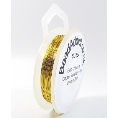 1 Spool Gold Coloured Jewellery Wire 0.4mm
