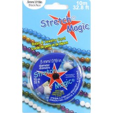 Spool of 10 Metres Stretch Magic Elastic Cord 0.5mm - Black