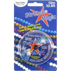 Spool of 10 Metres Stretch Magic Elastic Cord 0.6mm  - Clear