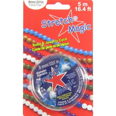 Spool of 5 Metres Stretch Magic Elastic Cord 0.8mm  - Clear