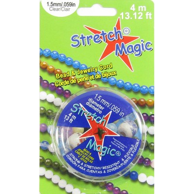 Spool of 4 Metres Stretch Magic Elastic Cord 1.5mm  - Clear