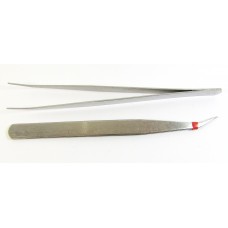 1 Pair Stainless Steel Cranked Jewellery Tweezers