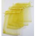 5 Small Gold Organza Jewellery Bags
