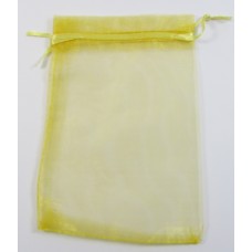 5 Small Gold Organza Jewellery Bags