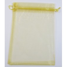 5 Medium Gold Organza Jewellery Bags