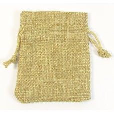 5 Small Fabric Jute Style Fabric Bags