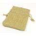 5 Small Fabric Jute Style Fabric Bags