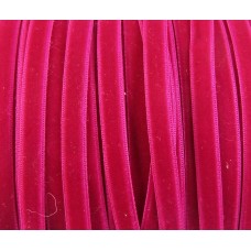 1 Metre 8mm Cerise Velvet Ribbon