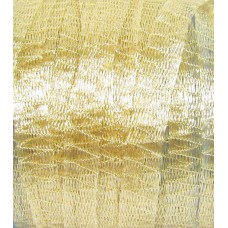 1 Metre 6mm Gold Metallic Tubular Mesh Ribbon