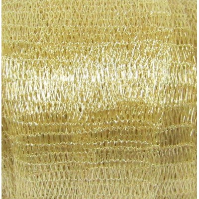 1 Metre 20mm Gold Metallic Tubular Mesh Ribbon
