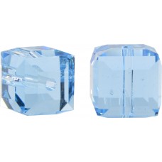 10 Swarovski Crystal Aquamarine 4mm Cube Beads Article 5601
