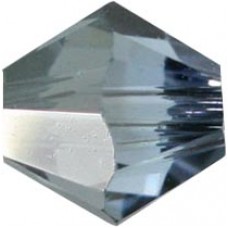 50 Swarovski Crystal Light Sapphire Satin 4mm Bicone Beads Article 5301/ 5328