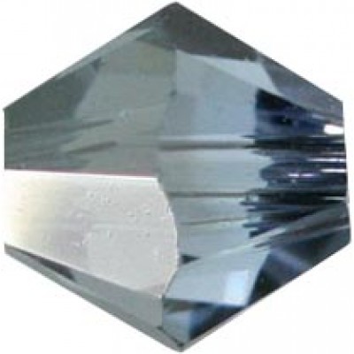 50 Swarovski Crystal Light Sapphire Satin 4mm Bicone Beads Article 5301/ 5328