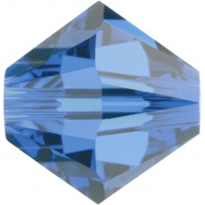 50 5mm Capri Blue Swarovski Crystal Bicone Beads Article 5301/ 5328