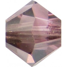 50 Swarovski Crystal Light Rose Satin 4mm Bicone Beads Article 5301/ 5328