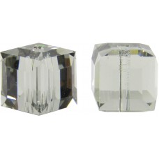 10 Swarovski Crystal Black Diamond 6mm Cube Beads Article 5601