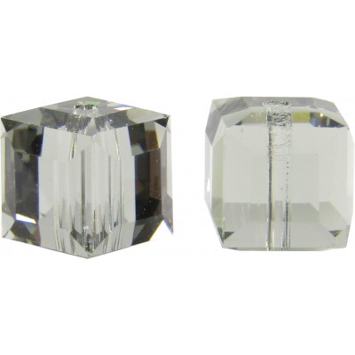 10 Swarovski Crystal Black Diamond 6mm Cube Beads Article 5601